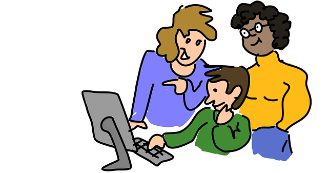 Parents help their child in IIT JEE preparation.