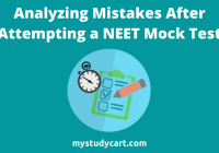 Analyzing mistakes NEET mock test.