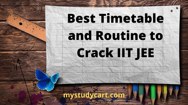 Best timetable for IIT JEE.