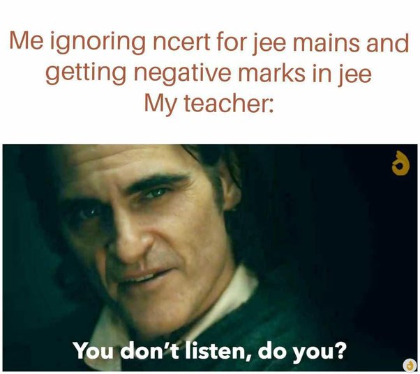 NCERT JEE Mains Meme.