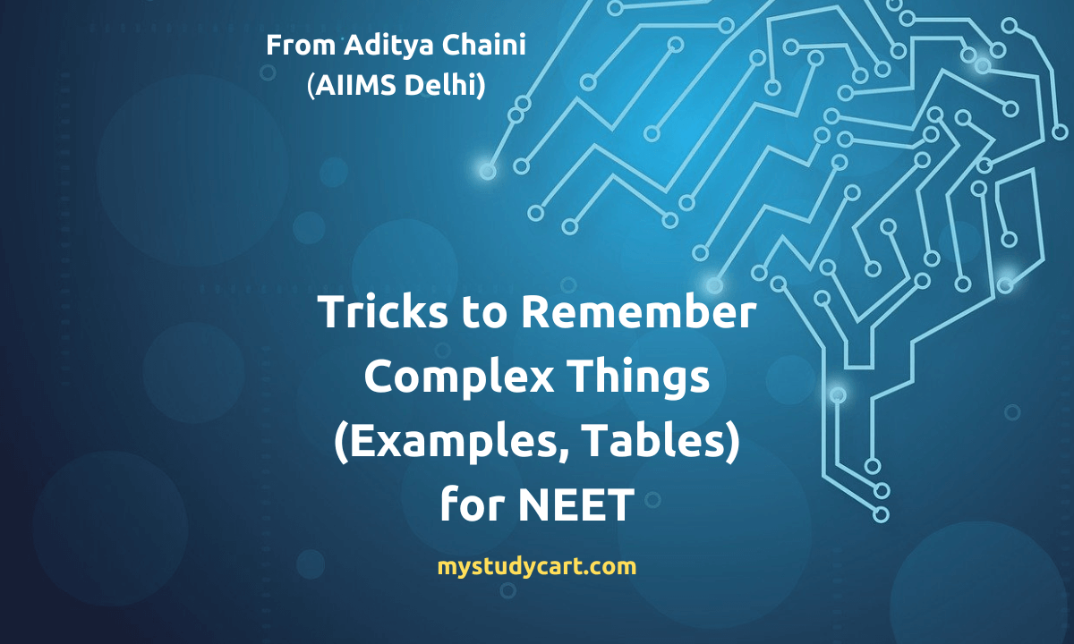 Remember examples, tables for NEET