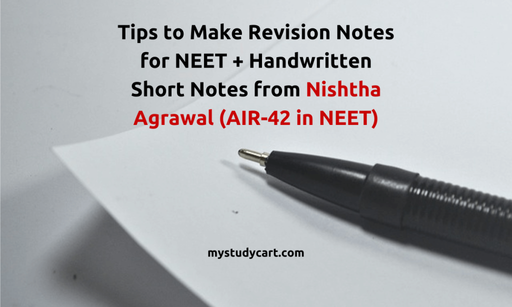 How To Make Revision Notes For Neet Handwritten Short Notes