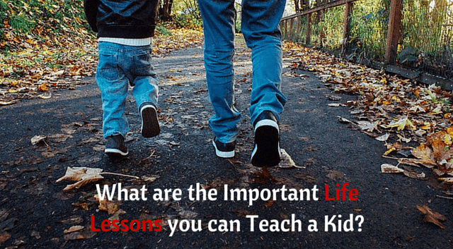 teaching life lessons to a kid