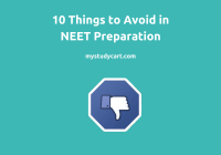 Things to avoid for NEET